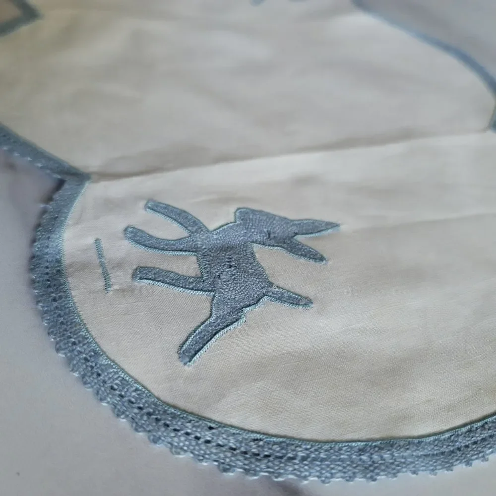 Baby Boy French Vintage placemat linen fawn linen